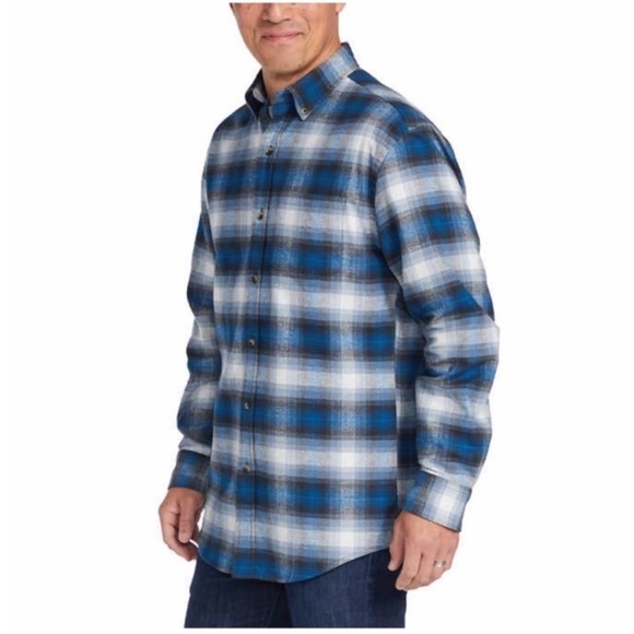 Pendleton Blue and White Plaid Button Down Shirt - Picture 4 of 4